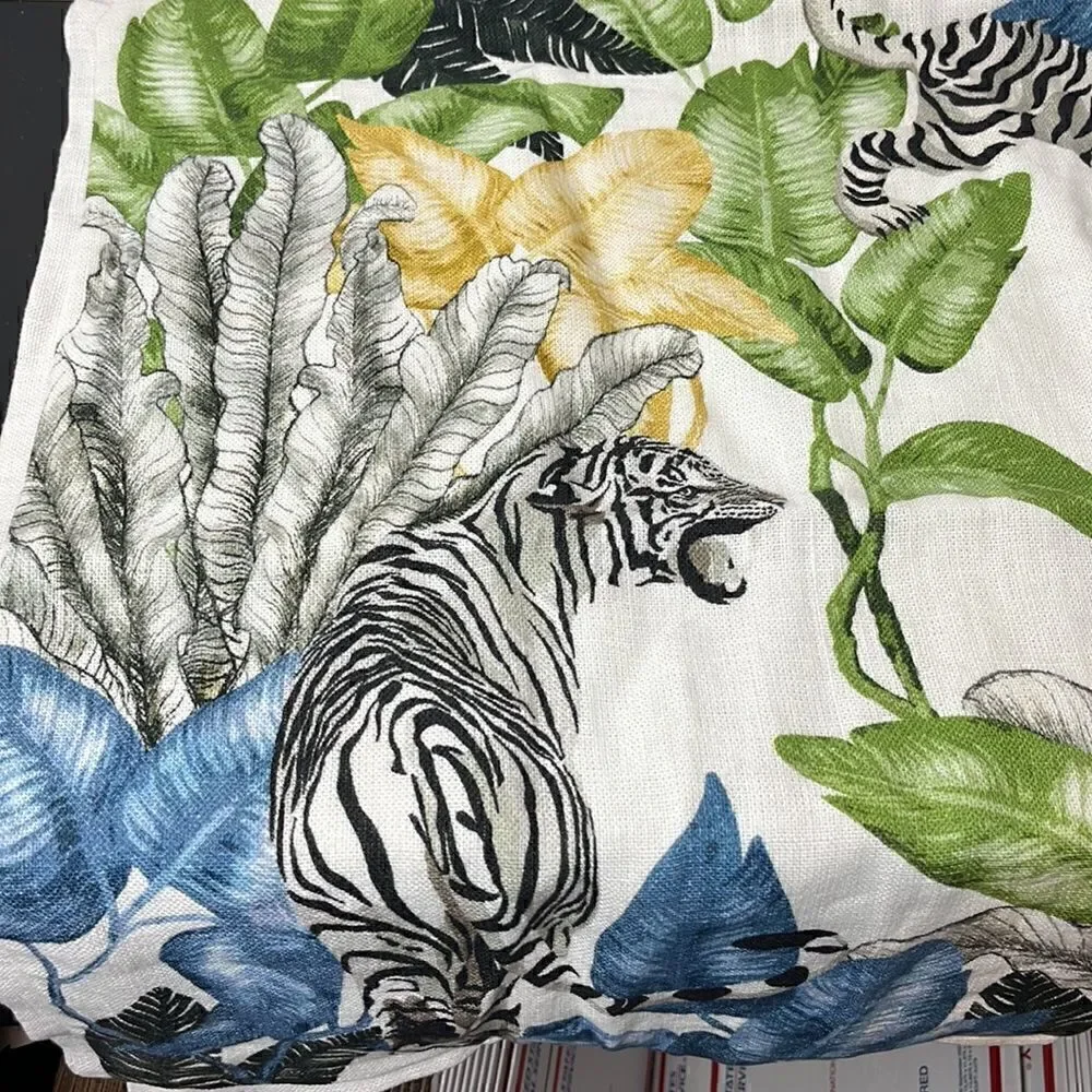 Williams Sonoma Tropical Jungle Print pillow cover